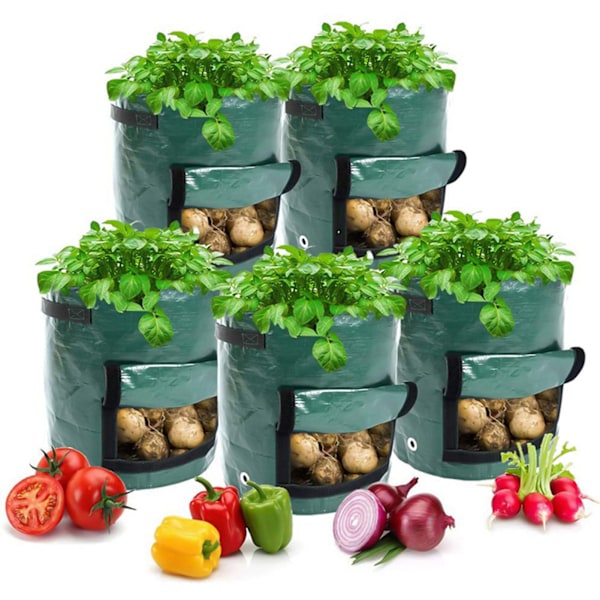 5-pak dyrkningsposer Kartoffel Tomat Jordnøddedyrkningsposer 35*45cm