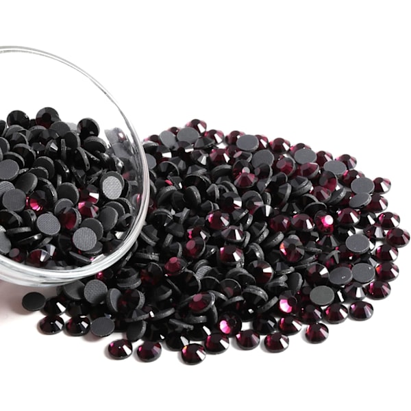 6000 stk Burgunderfargede Hot Fix Rhinestones, Ametyst SS10, 2,7-2,9 mm for Håndverk & Klær Ametyst Amethyst SS10