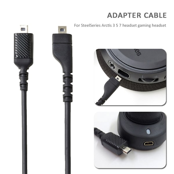 Lyddongle 8-Pin til Steelseries Arctis 3/5/7 - Sort