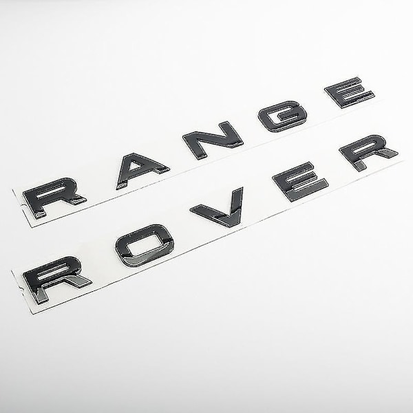 3D ABS-logo Range Rover Bogstaver Emblem Mærkat Bil Front Hjelm Mærke Til Range Rover Sport Evoque L322 L320 L406 P38 Tilbehør Glossy Black RR