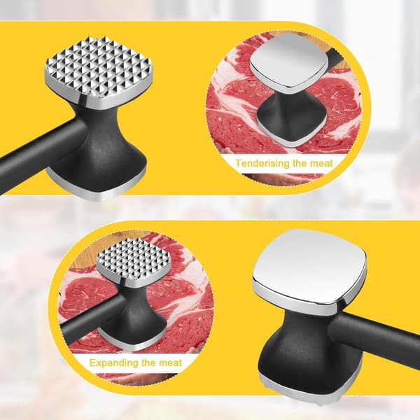Dubbelsidig köttmörningsklubba - Hög kvalitet - Ergonomisk design - Heminredning