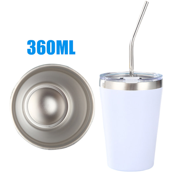 Rostfria Barnmuggar med Spillskyddande Lock, Sugrör & Silikonhylsor, 355 ml, BPA-fria, Isolerande, för Kalla & Varma Drycker Style 2