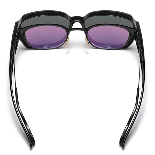 Polariserte solbriller som passer over briller UV-beskyttelse Bæres over reseptbelagte briller Clear Purple