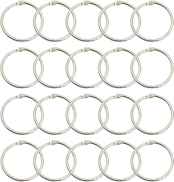 20 stk. - 55 mm - Bokringer - metallringpermer - Permring - for løse ark
