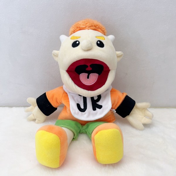 Handdockor i lager, roliga plyschleksaker för pojkar, tygdockor, jeffy fingerdockor Jeff hand puppet