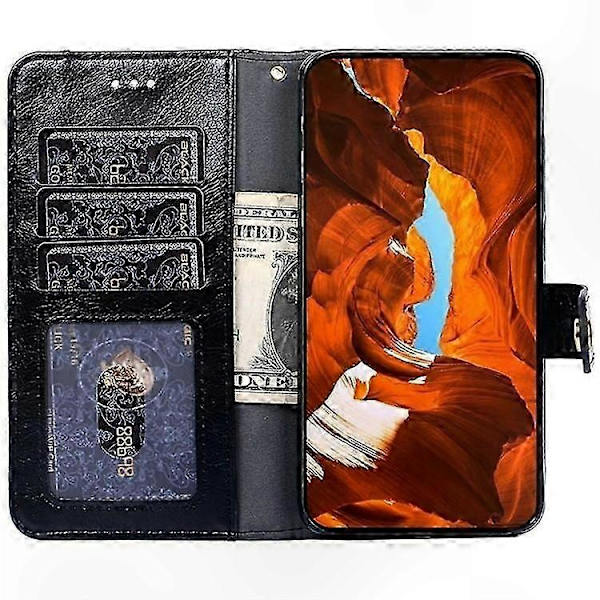 A56 5G Leather Case with Zipper - Protective Smartphone Case Black