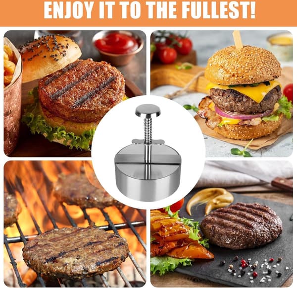 Köttpress - Burger Köttpress - Hamburgarepress - Rostfritt stål - Matform för köket