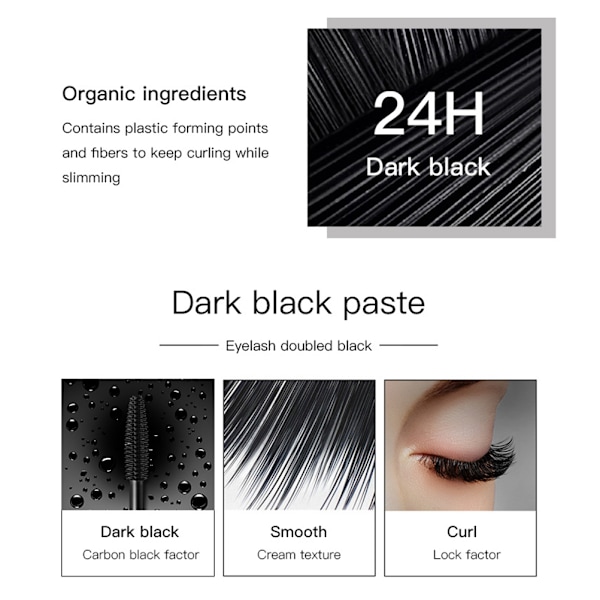 4D Silk Fiber Lash Mascara Vandfast Mascara Tyk forlængende øjenvipper Extension Kosmetisk værktøj 0.1