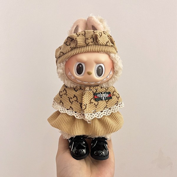 /NC/Vain Vaatteet Labubu Nukke Käsintehty Koristelu Kangas Pusero Lelu Kangas Värikäs Pukusetti Labubu Sarjakuva Mekko 7