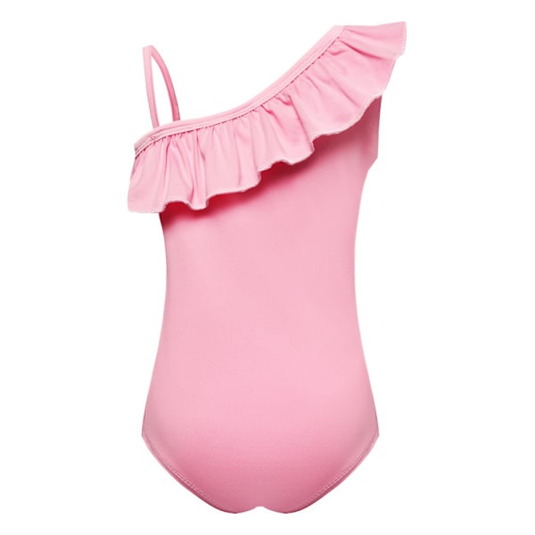 Jenter Barn Stitch Tegneserie Badetøy Badedrakt Bikini Cap Sett Rosa Pink 130cm