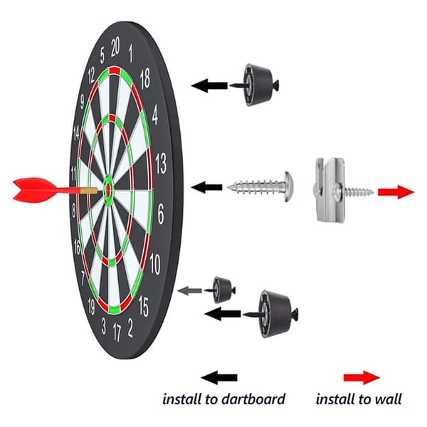 Dartboard-kiinnityssarja Seinäkiinnike Dartboard-kiinnityssarja Dartboard-pidike Kiinnitystarvikkeet