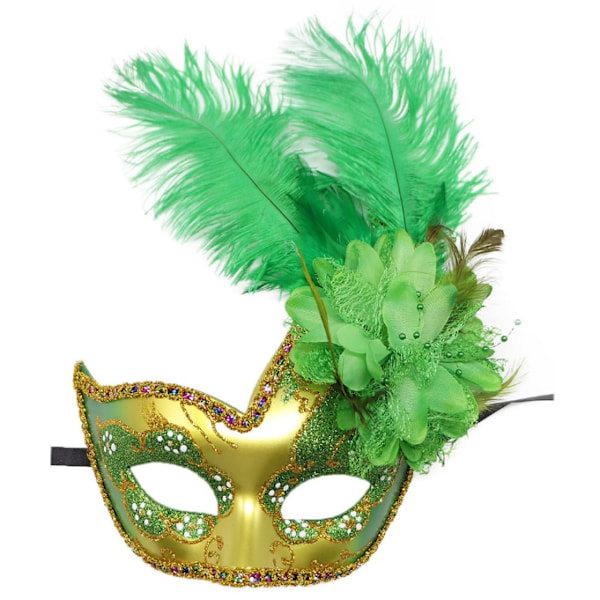 Blonde Maskebal Maske Fødselsdagsbal Bryllupsfest gold green