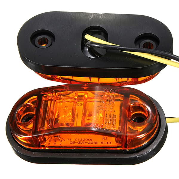10 stk. Varsellys LED-diodelys Oval LED-sidemarkeringslampe Yellow