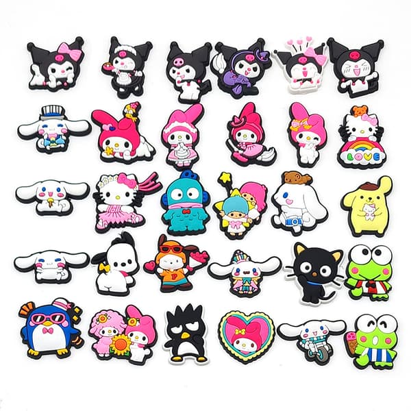30 sæt Sanrio-serie Crocs-sko japanske serier blomstersko Buc