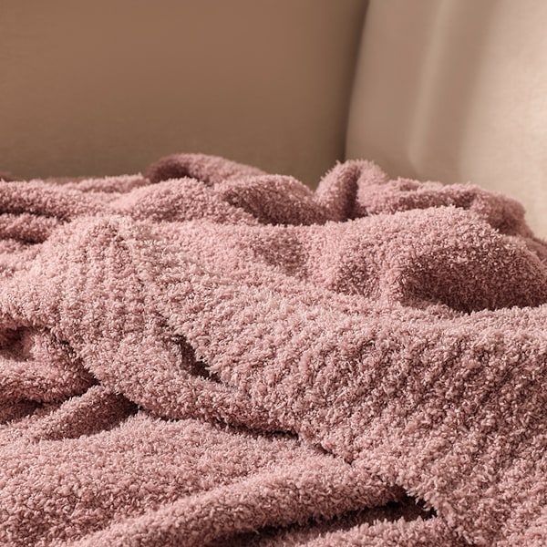 Stickad Filt för Vuxna, Mjuk och Varm Andningsbar Fluffig Höstfilt för Soffa, Säng, Vändbar Mysig och Luddig Stickad Filt för Dirty powder