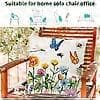 4-pakning Vårblomstrete Putetrekk for Sofa 18x18 Tommer