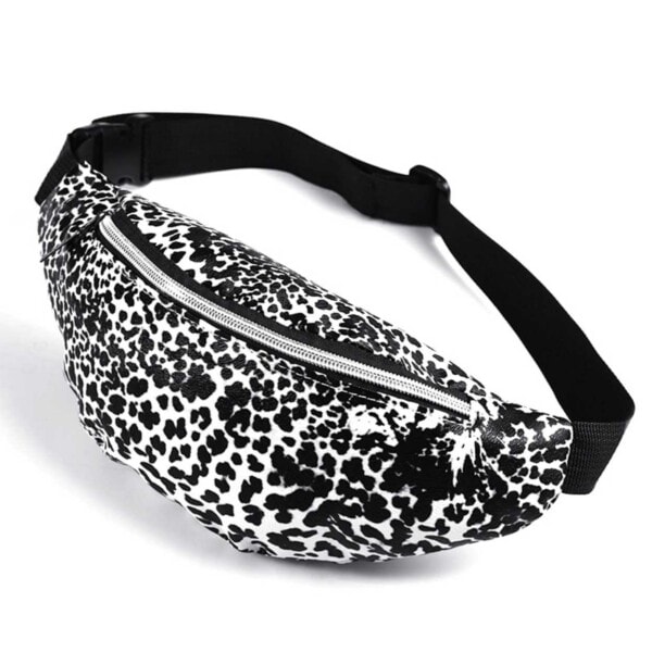 Midjeväska Magväska Cross Body Bum Bag Leopard Svart black