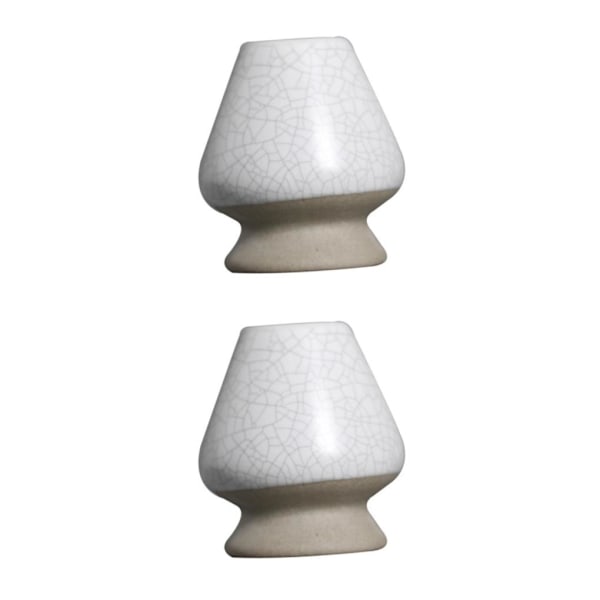 1/2/3 Håndlaget Matcha Visp Stativ Teseremoni Tesett for Hvit med Sprekk 6 x 7cm 2S 2Set White with Crack 6 x 7cm