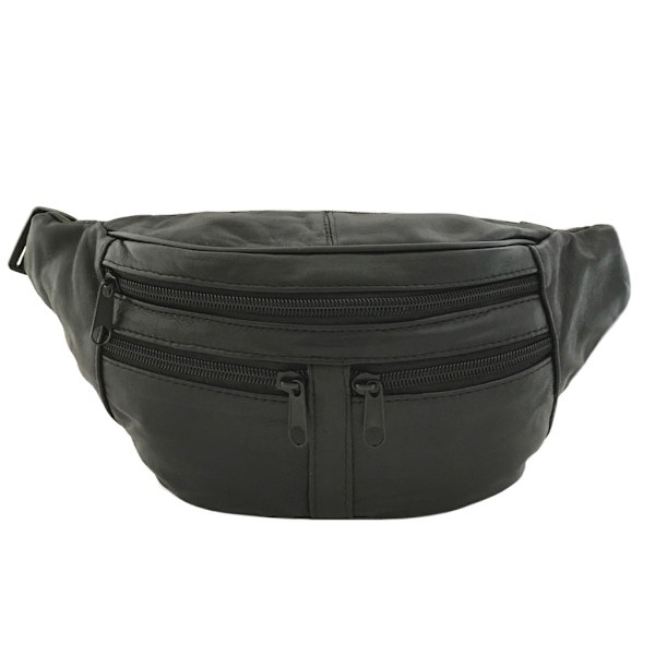 Magveske, saueskinn Black Svart
