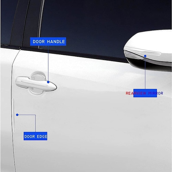 8-pakning dørhåndtakbeskyttelse for Volvo XC60 XC90 XC40 S90 S60 V60 V40 - Ripebeskyttelse for bilhåndtak (2 stk)