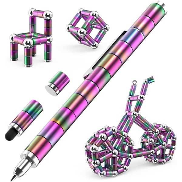 Kreativ Magnetisk Metallpenna Dekompression Leksak Fidgetpenna Coloful
