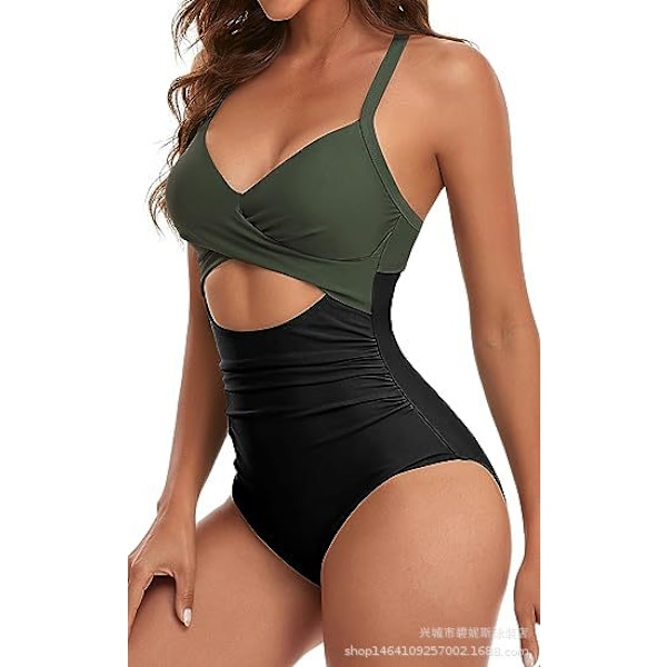 Europæisk Amazon Heldragt Sexet Udskåret Dame Badedragt Rygløs Stram Strop Bikini 12 12 XL
