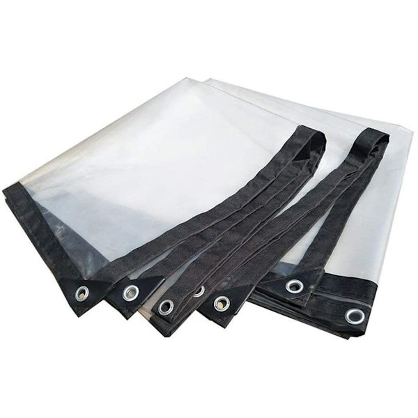 BeGrit 2M x 3M Waterproof Transparent Tarp with Eyelets Weather Resistant