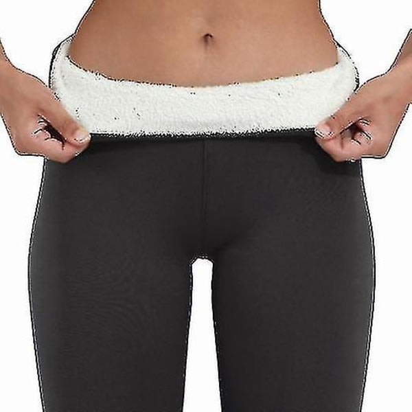 Naisten paksujen legginsit korkea vyötärö Slim Pants fleecevuoratut leggings tummanharmaa dark gray M dark gray M