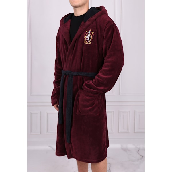 Miesten Burgundinpunainen Hogwarts HARRY POTTER Aamutakki XL xl