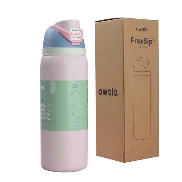Stor 710ml Luonnonvalkoinen Termospullo Seikkailuun lotus color