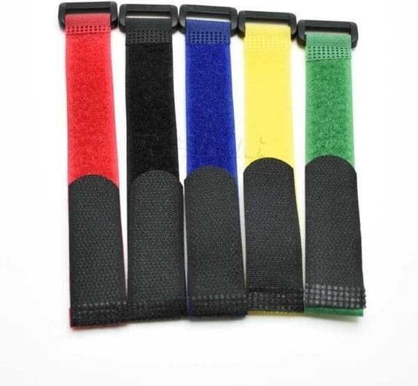 Velcro kabelbinder - 15cm - Sort - 10 stk.