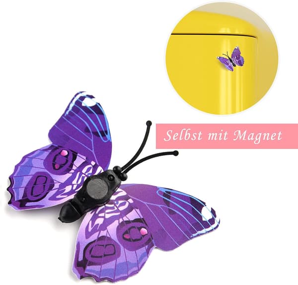 72 st 3D fjärilsväggdekaler fjärilar flickrumsinredning