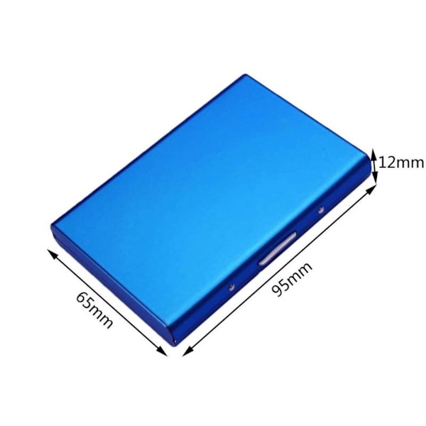 Kreditkort Holder Metal Case Wallet BLÅ BLÅ Blue Blue