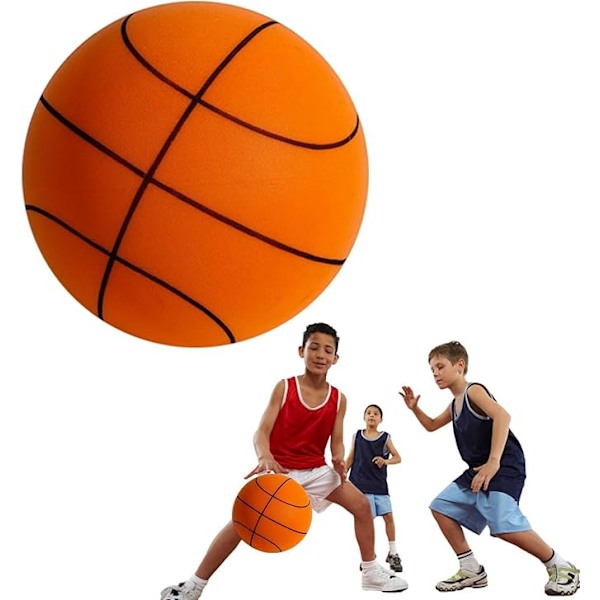 Stille Basketball - obelagt skumball med høy tetthet, lett og svært elastisk fleksibel stille basketball, lydløs ball for hjemmespill og innendørs trening