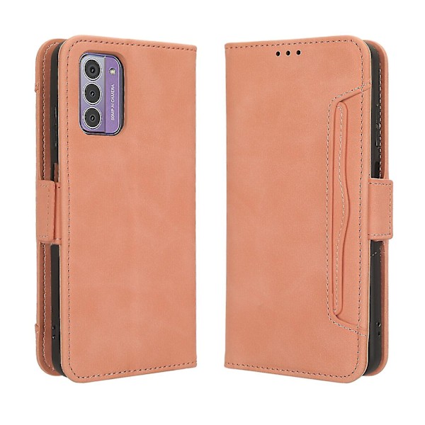 Nokia G42 5G -puhelimen kotelo, säädettävä irrotettava korttitasku, magneettinen sulkeminen, nahkainen lompakko yhteensopiva Nokia G42 5G -kotelon kanssa Pink