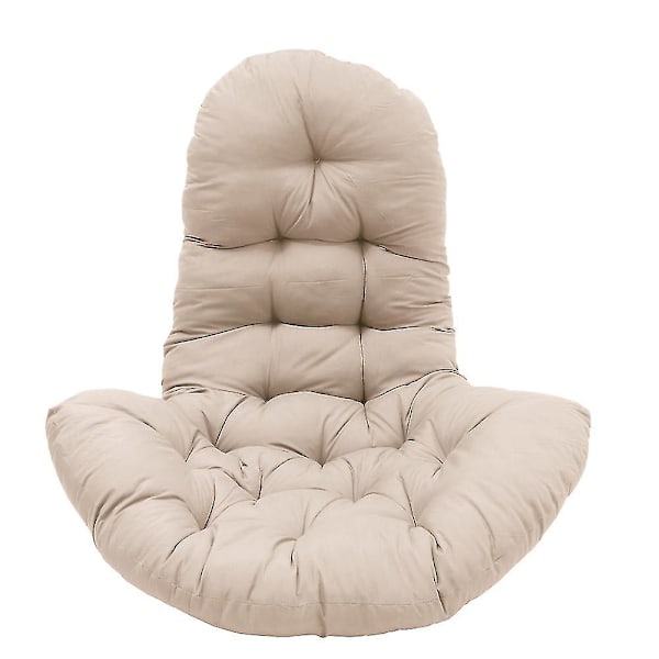 Hængende Æggestol Tyk Siddepude Gyngestol Pude, Beige LANG Beige