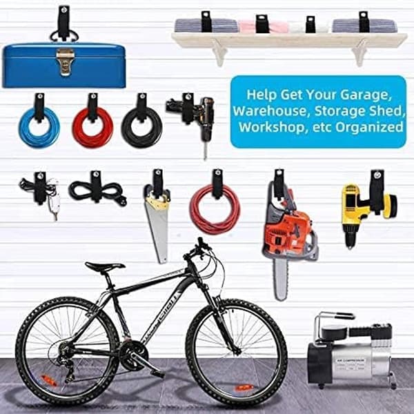 12 stk. - forlængerledningsholder - robuste opbevaringsstropper - kabelstropper - ledningsopbevaringsholder