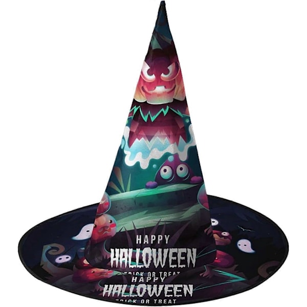 X17 Mønster Halloween Heksehat Til Halloween Cosplay Favør - Halloween Nat - 1 STK nj17