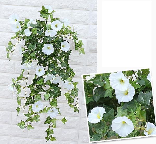 Konstgjord rottingpetunia för utomhus-/inomhusbruk (vit)