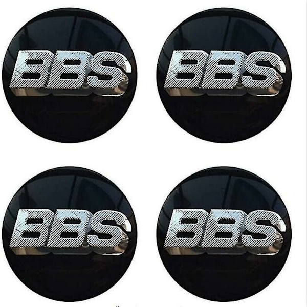BBS Hjulsentermerker Emblem 4-pakning 65mm BBS Bilkapsel Logo Badge Sticker Auto Hjulsentermerke Nav Emblem