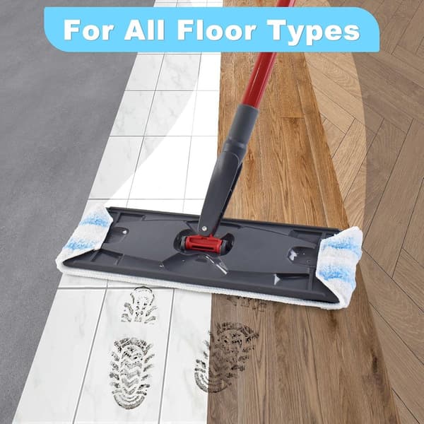 Pakke - Egnet til Vileda H2Pro Flatmop Udskiftning - Egnet til OCedar H2prO Flatmop - Til Hårde Gulve - Moppehoved Udskiftning
