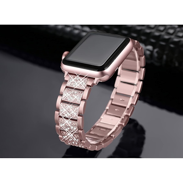 Rem kompatibel med Apple Watch Rem 38mm 40mm 41mm iWatch Series, Metallarmbånd Justerbart Armbånd
