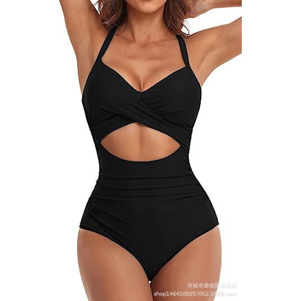 Europæisk Amazon Heldragt Sexet Udskåret Dame Badedragt Rygløs Stram Rem Bikini 1 1 M