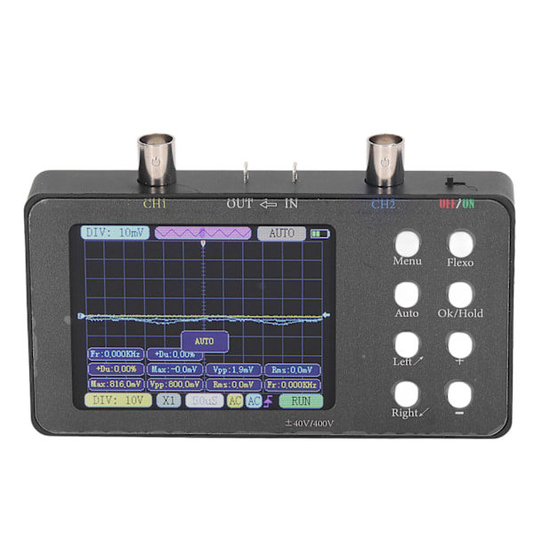 Digitalt oscilloskop 2-kanals bærbar signalgenerator 2Mhz båndbredde 50M samplingsfrekvens 3,2 tom LCD-skjerm med bakgrunnsbelysning 0.4