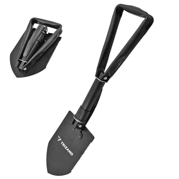 3-i-1 Sammenklappelig Spade/Hakke/Sav - Camping_jar Svart black