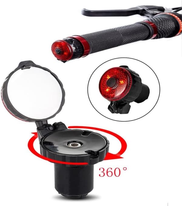 360° justerbara cykelstyrespeglar, 2-pack Mini, HD-glas konvex backspegel