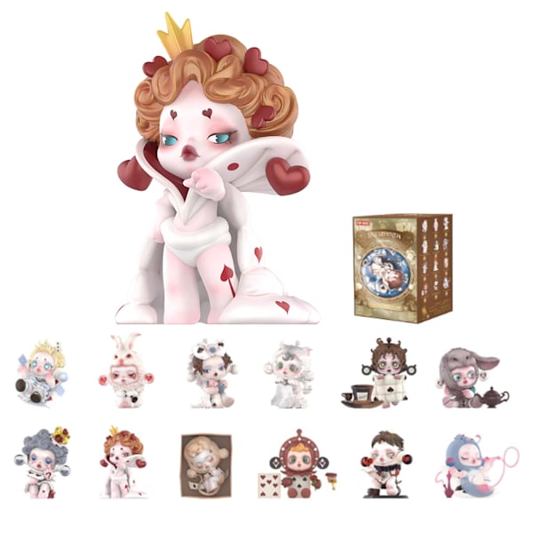 POP MART SKULLPANDA Weekly Wonderland Series Karaktärsfigurer Blind Box Leksakskollektion Konstleksakspresent, för Jul, Födelsedag (Slumpmässigt en)