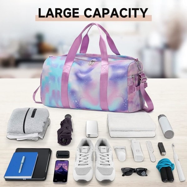 IC Gymbag for kvinner og menn, Liten sportsbag med våtrom og skoskap, Reisebag, Weekendbag