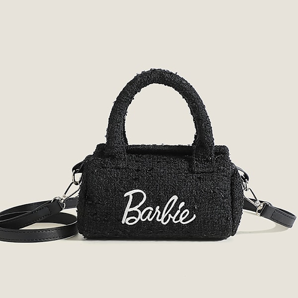 Barbie Kudde Väska Rosa Tecknad e Co-Branding Cylindrisk Crossb Rose red