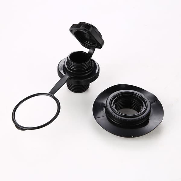 24 mm luftventil spiralpropper envejs oppustning erstatning til oppustelig båd kajak kano seng trækbar tube, sort 2-pak